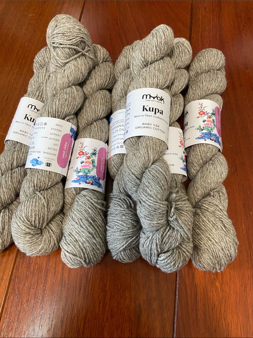 Myak Kupa Baby Yak Organic Cotton Yarn - 7 Skeins Colour: Samana 25g 116m